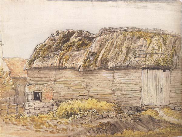 Samuel Palmer A Barn with a Mossy Roof oil painting image